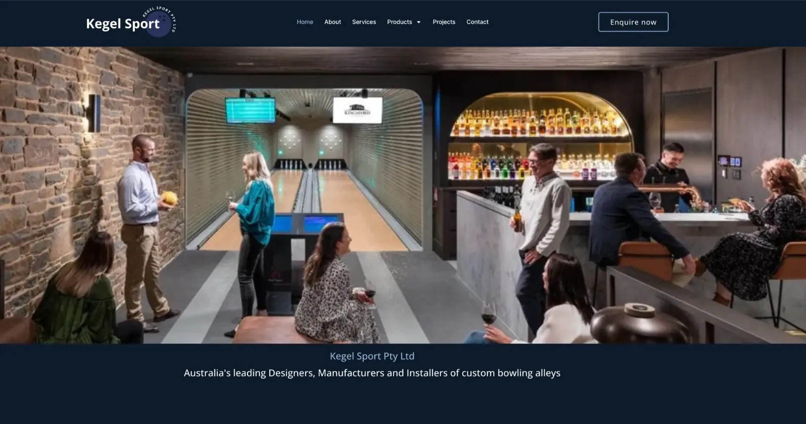 Tenpin bowling installation website design for Kegel Sport