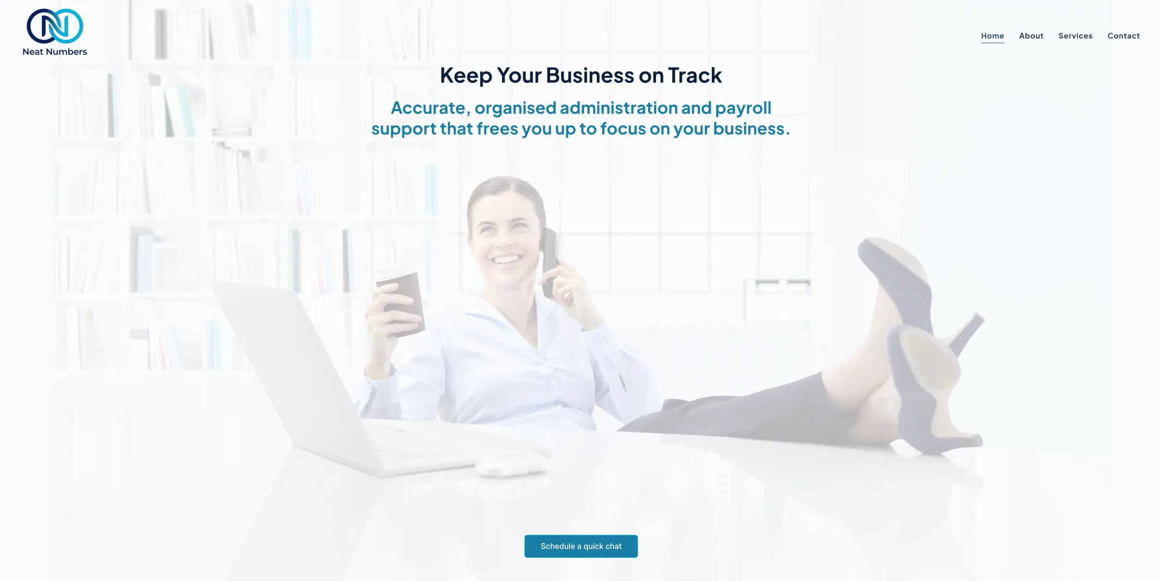 Website design for Neat Numbers bookkeeping business