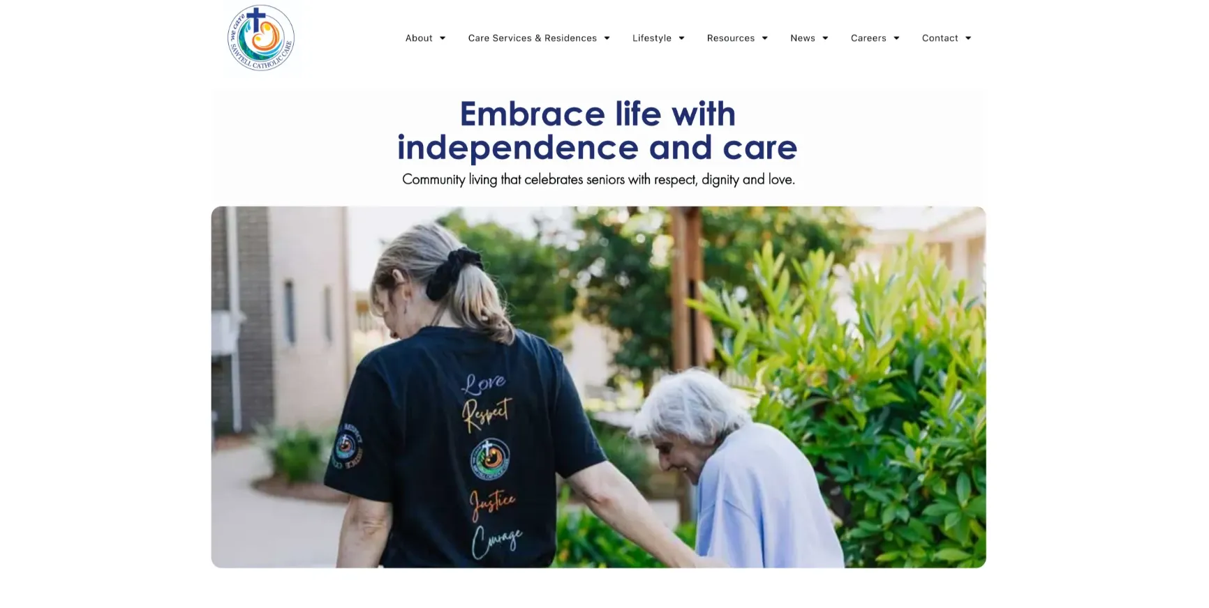 Website design for SCCA aged care organisation